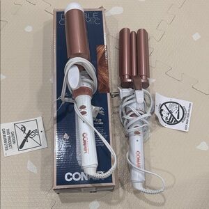 Conair Rose Gold 1 1/2 inch Barrel & Crimper Set